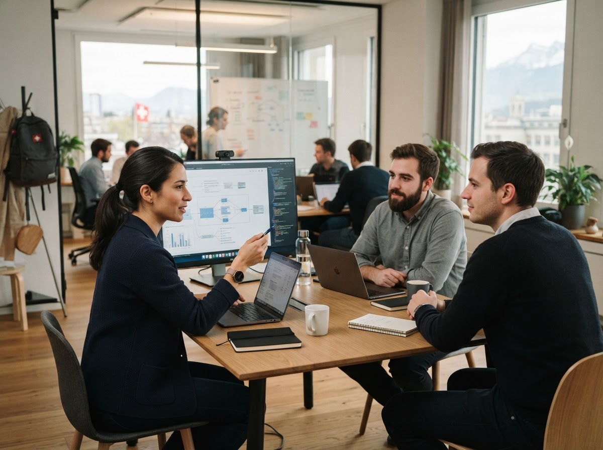 S-Platform AI 3.0 Team bei der Analyse von Handelsmodellen